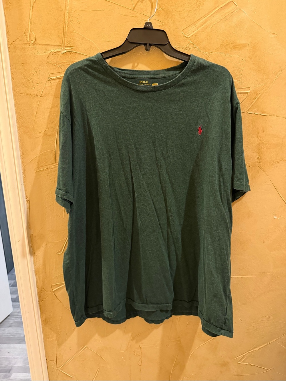 Polo by Ralph Lauren Dark Green Short Sleeve Crewneck Tee with Red Logo 4XB